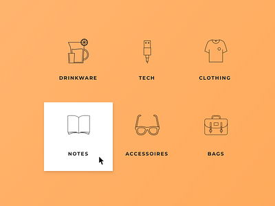 Foundershop's categories categories menu webshop