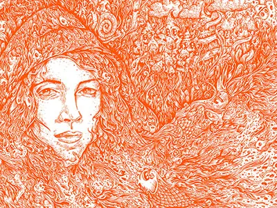 One doodle illustration kdlig penandink
