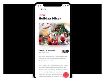 Event List app clean design illustration ios11 iphone iphone x mobile travel ui uiux ux