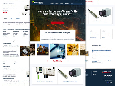 Process Sensors Website Redesign industrial equipment manufacturing responsive website redesign