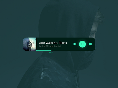 Music Player Widget colors component design dj music player ui widget