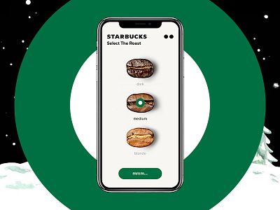 Starbucks app / Concept / Select The Roast app application coffee concept green grid menu mobile starbucks tea ui ux