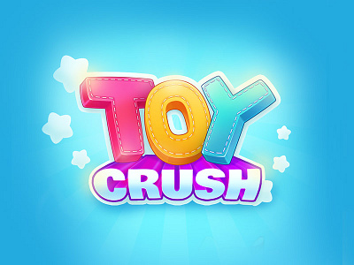 Toy Crush Logo blast game match 3 mobile toy crush ui