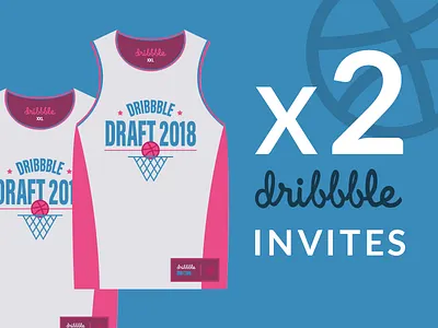 2 Dribbble invites draft invite invites new player