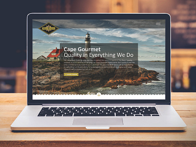 Cape Gourmet Signature Seafood Website black and white branding cape gourmet graphic design logo logo design packaging packaging design seafood waves web design website