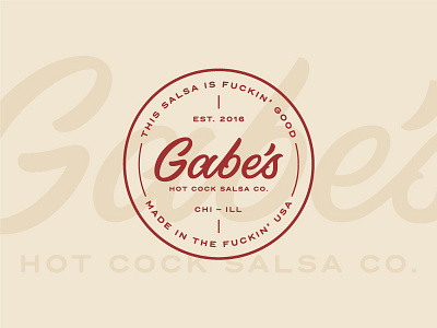 Gabe's Salsa Co. 02 branding cock company gabes hand lettering hot identity lettering logo salsa