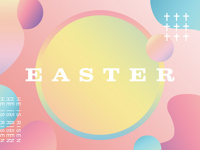 Easter - Open Network artwork church easter gradient he is risen jesus pastel title