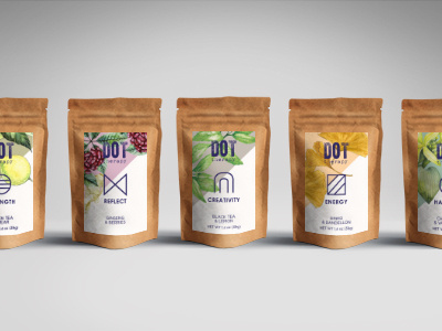 Dot Therapy Tea Collection dot therapy packaging symbology tea tea packaging