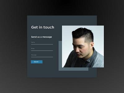 100 Day Challenge Day 47 - Contact Card 47 contact daily daily100 dark day047 design gray grey minimal simple uichallange