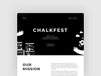 ChalkCville Dot Com chalk design festival grid illustration squarespace website