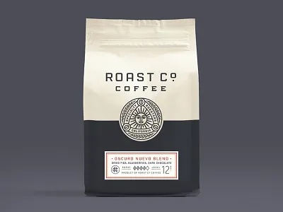 Roast Co Packaging coffee crest identity logo oakland packaging rebrand roasters sun