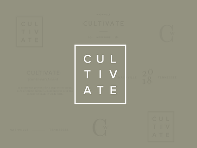 Cultivate Workshop Logo cultivate grow logo minimal minimalism type type based typography