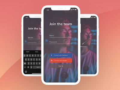 Sign Up Page adobexd daily ui dailyui graphic design illustration iphone iphonex minimal photoshop ui uiux ux