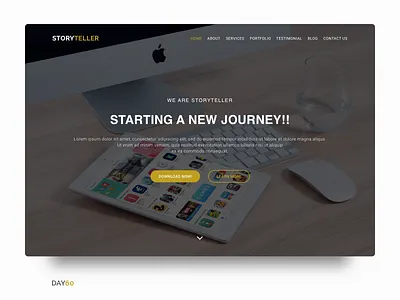 Daily UI Challenge: Day 60 Design Studio Website creative studio daily ui challenge design studio interaction design landing page story story teller ui design ux design web design website