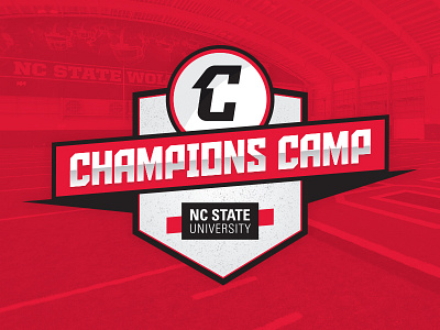 1Champion - Champions Camp Logo 1champion black camp football grunge ministry nc state red sports wolfpack