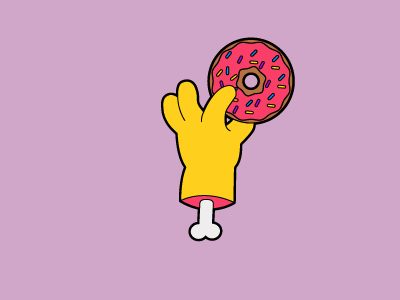 Severed Simpsons Series : Homer adobe bart doh donut homer illustrator lisa maggie marge simpsons the simpsons vector