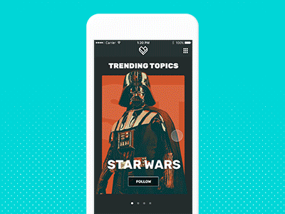 FANDOM App Trending Topic brand design fandom games interaction design movies pop culture product design tv ui design ux design