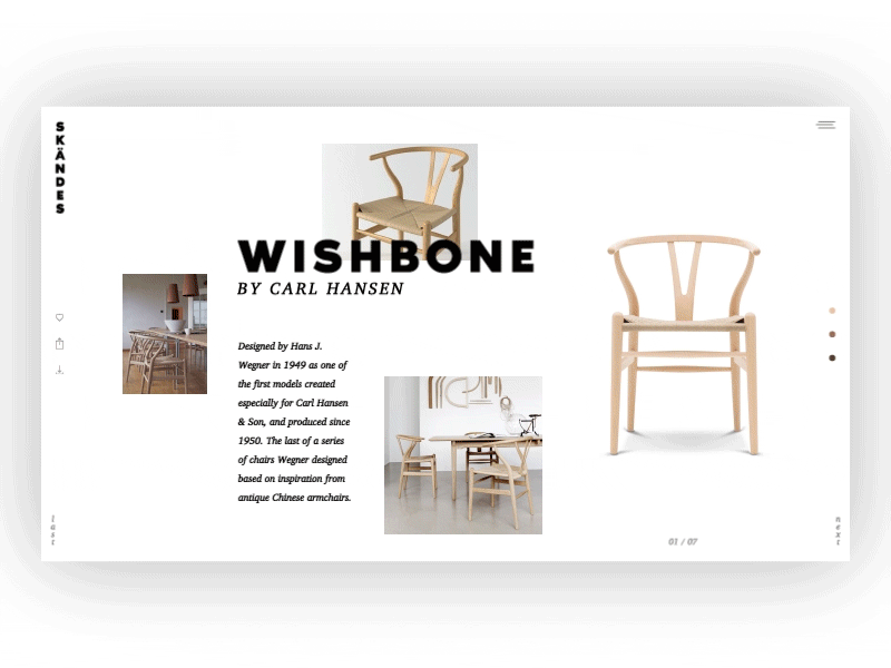 Scandinavian Interior Design Concept animation design experience gif interface interior minimal scandinavian store ui ux website