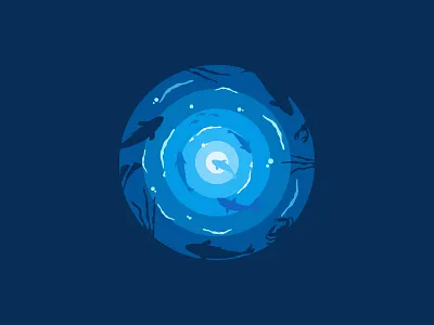 Deep sea fish illustration