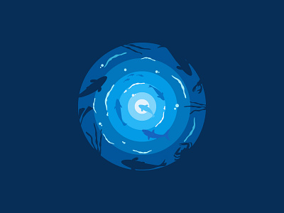 Deep sea fish illustration