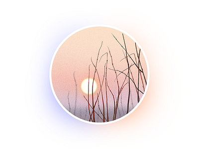 Winter flat grass icon landscape sky space sun sunset sunup view winter