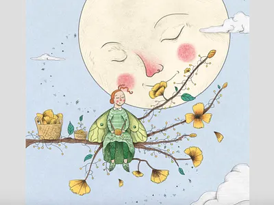 Knitting Spring botanical celtic digital fairy flaura knitting moon nature photoshop rafikillustrate spring texture