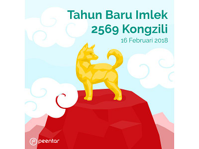 Peentar Event Post banner chinese new year company dog events imlek it peentar social media vector