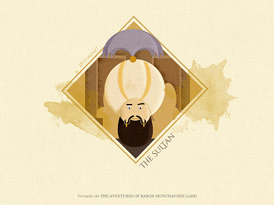 The Sultan aquarella art characters colors design draw flatdesign illustration lovers vector vectorart