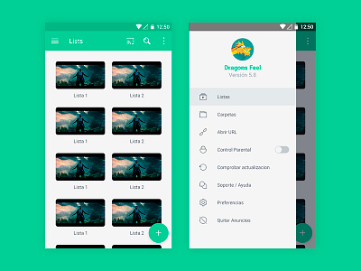 Dragoon feel android app design iptv photoshop ui ux