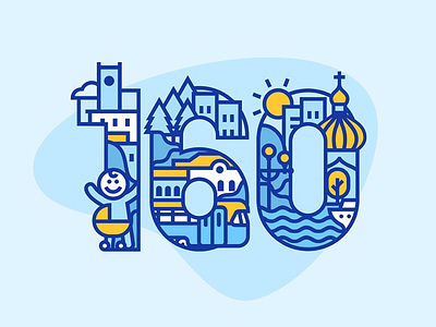 160 th anniversary of Khabarovsk city city design illustration logo