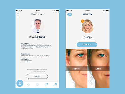 Plan surgery app app concept flat messaging photoshop ui