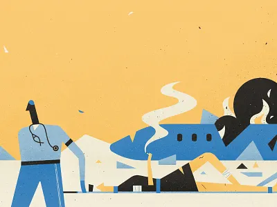 Women's Month cigarette crash flames medics plane smoke yellow