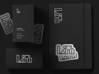 Liph Stuff branding cards identity moleskin notebooks print stickers