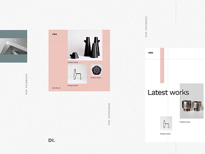 AIDA Social Media Pack banner branding free instagram marketing minimal modern pinterest post social media template