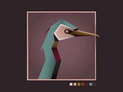 Geometric bird bird character illustration logo shape simple