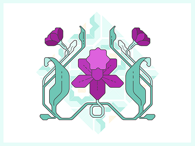 Modernism Flower No. 11 flower geometric illustration modernism vector