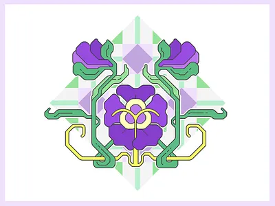 Modernism Flower No. 10 flower geometric illustration modernism vector