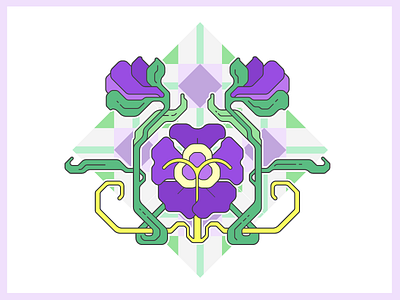 Modernism Flower No. 10 flower geometric illustration modernism vector