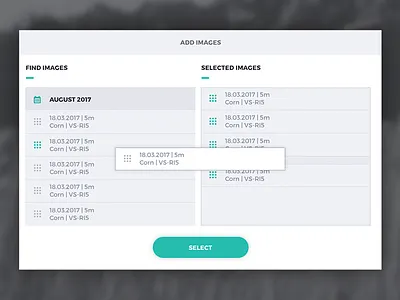 Drag and Drop design drag drop lightbox select ui ux web