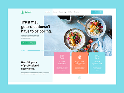 🌿 BeLeaf agency blog concept creativee dietician poland theme ui ux visiontrust web website