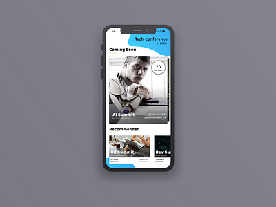 Event listing apps - Tech Conference event listing mobile