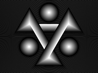 2018 March 02 - Daily Vectors art black and white blend blend tool daily shapes threes triangles vector