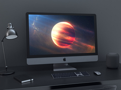 iMac Pro Mockup 5k screen black dark dark gradient free download freebie freebies gradient imac imac 5k mockup mockups