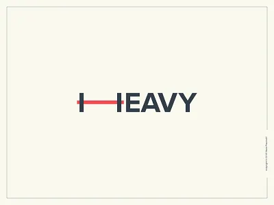 Heavy Logotype calligram clever expressive typography flat logo logotype minimal simple smart type