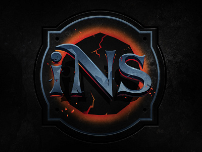 Ins Logo game logo ins old school stone