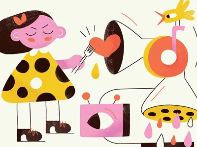 No Love girl illustration love