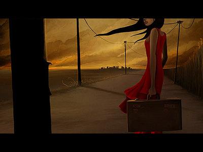 Leaving concept art illustrations