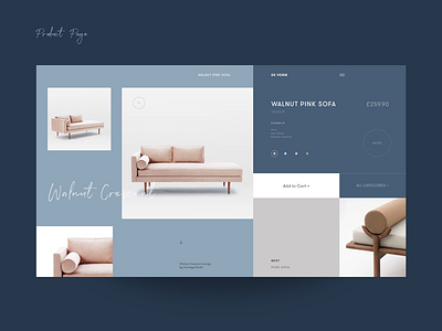 DeVorm Designer Interior Store Product Page collection designer exhibition form furniture interior product promo sofa ui ux website