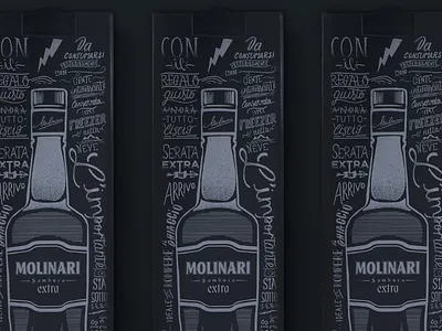 Molinari Packshot design lettering packaging