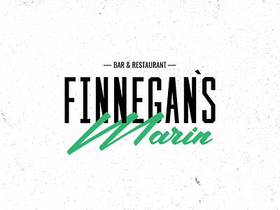 Finnegan`s Marin brand irish logo restaurant logo